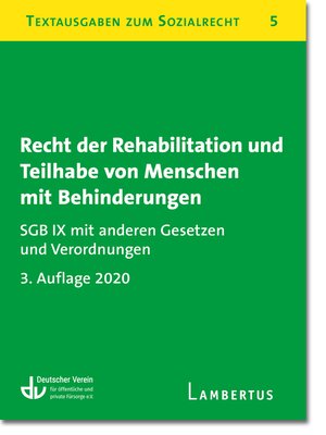 cover image of Recht der Rehabilitation und Teilhabe behinderter Menschen